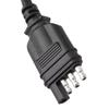 Portable 4 Pin to 7 Pin Trailer Connector for Secure Brake Light Separation Outdoor Adventures Convenient Travel Storage