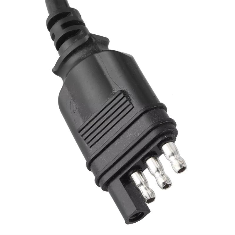 Portable 4 Pin to 7 Pin Trailer Connector for Secure Brake Light Separation Outdoor Adventures Convenient Travel Storage
