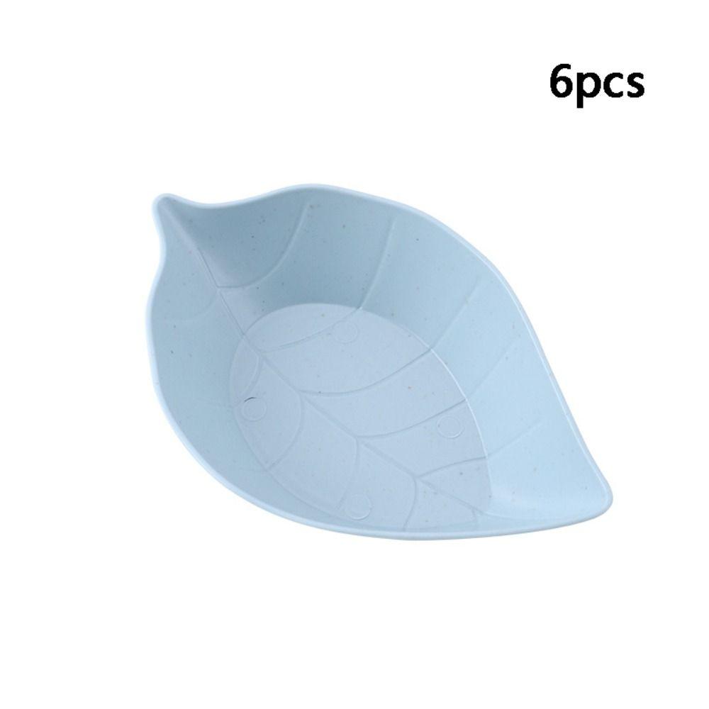 

6 шт. Разлагаемая тарелка для соуса в форме листа из пшеничной соломы Тарелка для приправ Тарелка для соусов Суши