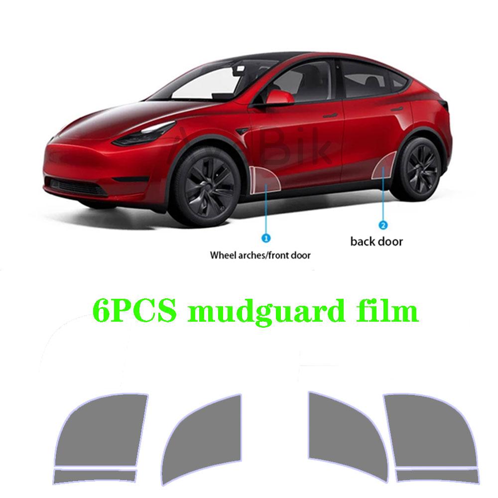 For Tesla Model 3 Y 2017- TPU Blackened Headlight Taillight mudguard Protective Film Modification Black Color Changing Films