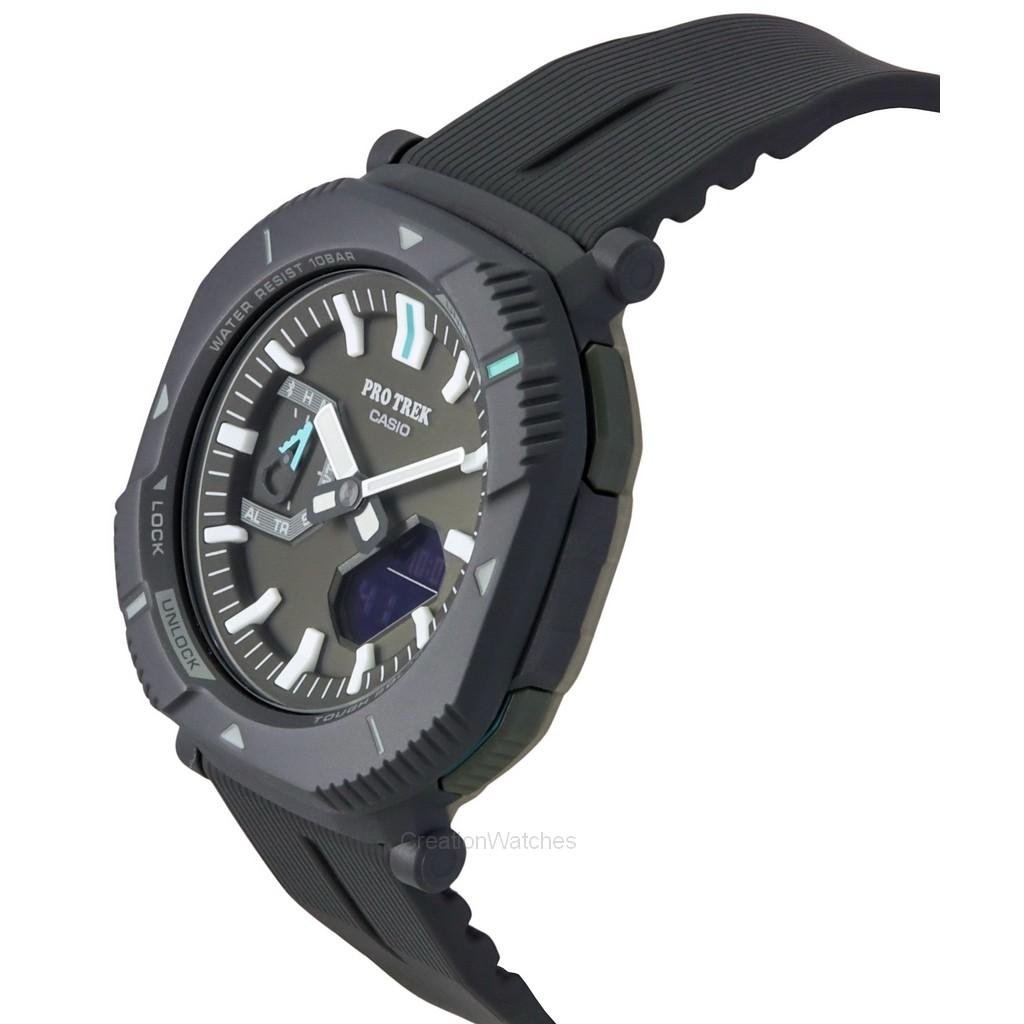 Casio Zegarek męski Pro Trek Analog Digital Smartphone Link Resin Green Dial Tough Solar PRJ-B001-1 100M