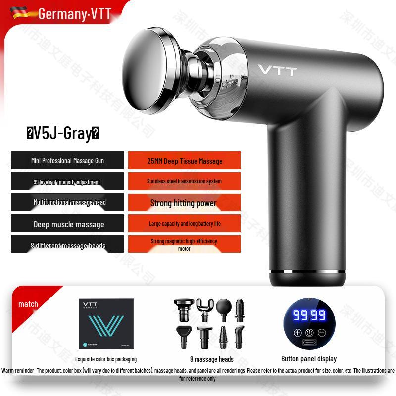 VTT Mini Fascia Massage Gun for Women - Multifunctional Electric Massager with Replaceable Head
