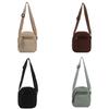 Small Female Corduroy Shoulder Bag With Interior Phone Pocket For Casual Outings