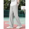 Summer Men's Sport Pants Lightweight Cotton Straight Leg Grey Sweatpants Loose Fit Jogging Pants Casual Home Gym Trousers