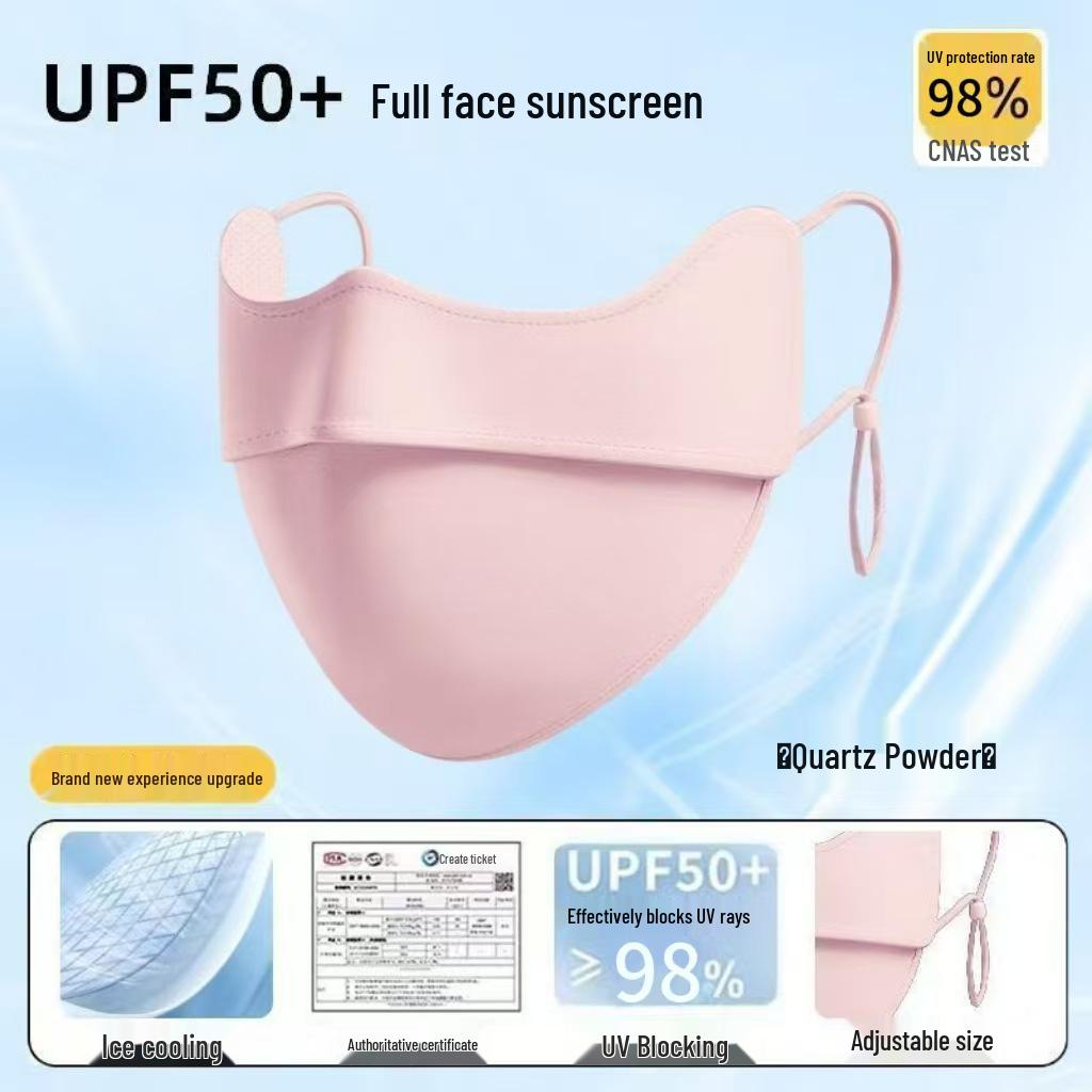 Ice Silk UV Protection Breathable Face Mask for Women - Summer Style