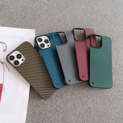 Slim Hard Pc Frameless Case For Iphone 14 13 11 12 Pro Max Mini Xr X Xs 7 8 Plus Carbon Fiber Pattern With Lanyard Hole