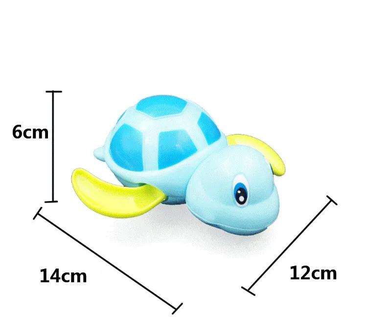 Non-Toxic Single Cute Cartoon Animal Tortoise Classic Baby Water Toy Infant Swim Turtle Wound-Up Chain Clockwork Kids Beach Bath Toys