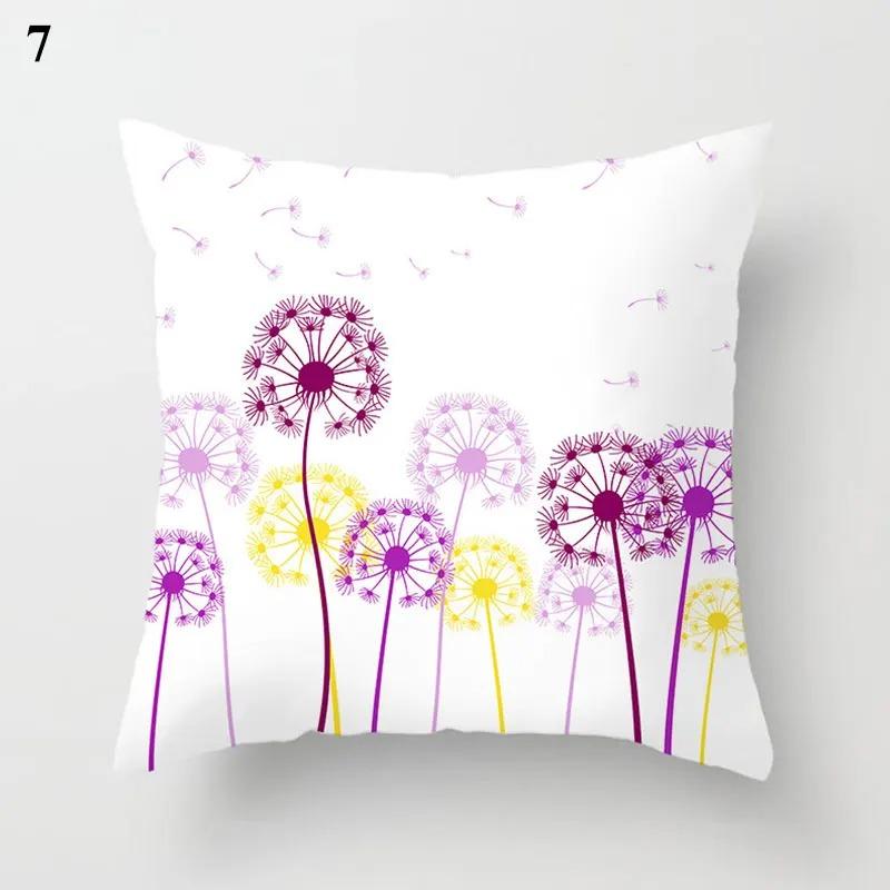 Dandelion Print Pattern Pillowcase Car Ornaments Living Room Office Home Pillowcase