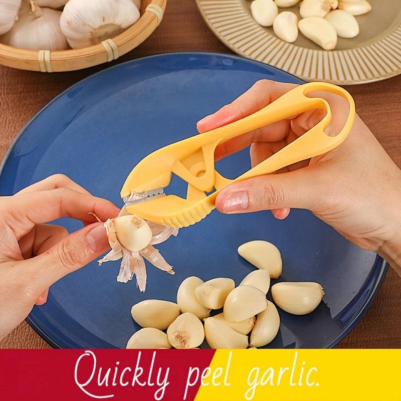 

1Pc Garlic Peeler And Garlic Crusher Tool For Home Kitchen Use Manual Stainless Steel Garlic Puree Clip And Clove Remover