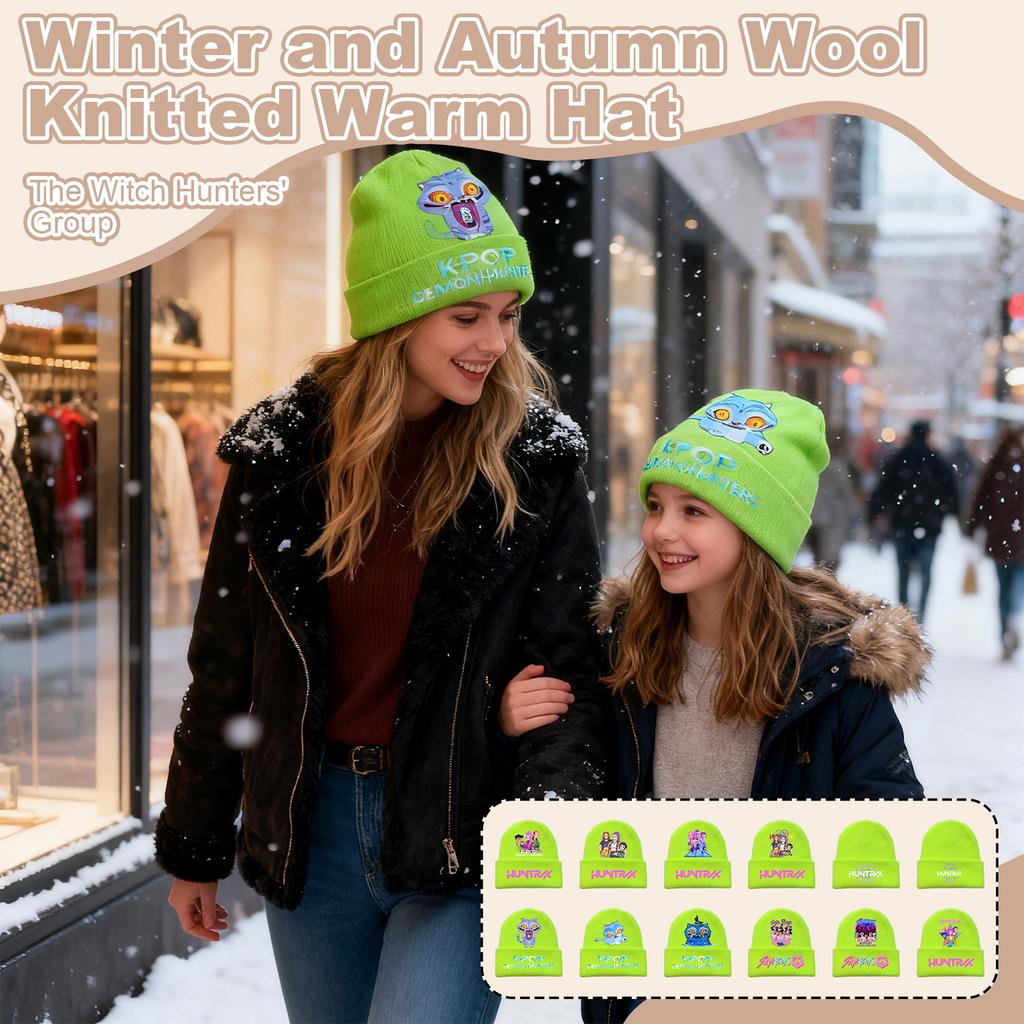 Group Surrounding Knitted Hat And Winter Wool Hat Outdoor Warm Wool Hat Couple Hat