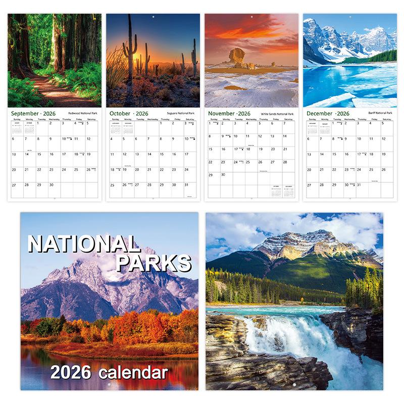 2026 Calendar - 12 Month National Park Calendar Fun Cute Home Decoration For Scheduling And More