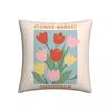 Abstract Flower Market Vintage Art Pillowcase Polyester Cushion Cover Nordic Living Decor Throw Pillow Case Bed Square