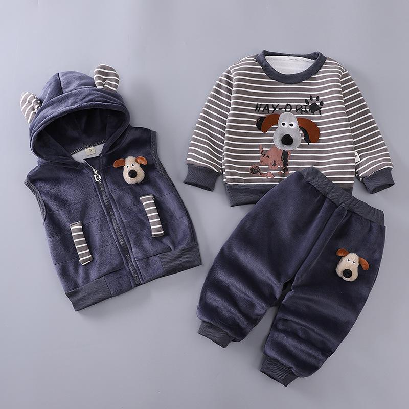Children's Clothing 2025 Spring and Autumn New Children's Clothing Baby Three Piece Set Girls' Spring Clothing Boys' Set