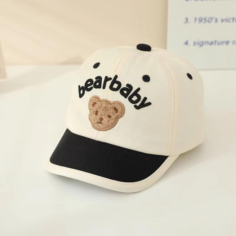 

Милая лоскутная кепка с козырьком в виде утиного язычка, мультяшная бейсболка в стиле кэжуал с медведем, регулируемая, детская, для малышей, с коротким козырьком, от солнца