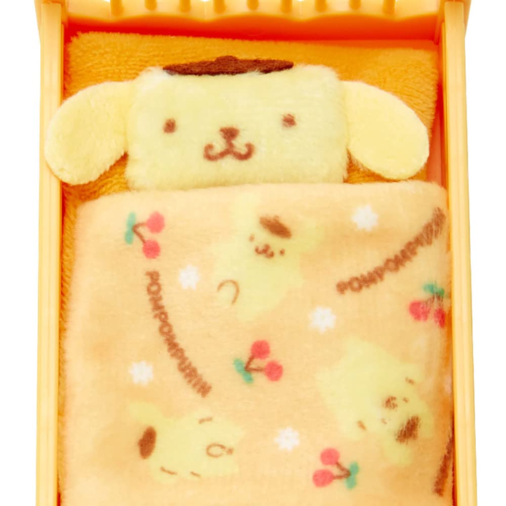 Sanrio Miniature Pom Pom POMPOMPURIN Miniature x 6 x 6 410551 Bed, Purin, Collection, Character, 9.5 cm,