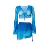 Women's Conservative Slimming Bikini Set - 4-Piece Hot Spring Swimwear for Students (Small Chest) - Promise 53223