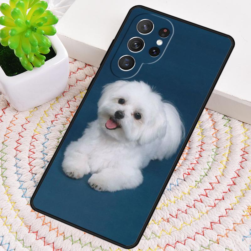 Maltese Dog Puppies Silicone Phone Case For Samsung Galaxy note 10 pro S26 S25 S24 S23 S22 S21 Plus S25Ultra Capa Cover