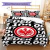 Frankfurt Football Pattern Bedding,Quilt Set Quilt Cover Pillowcase Home Birthday Gift (1 * Duvet Cover + 2 * Pillowcase, Without Core)