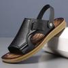 Sandals men's new men's shoes summer wear cool slippers men's soft-faced beef tendon soles beach shoes