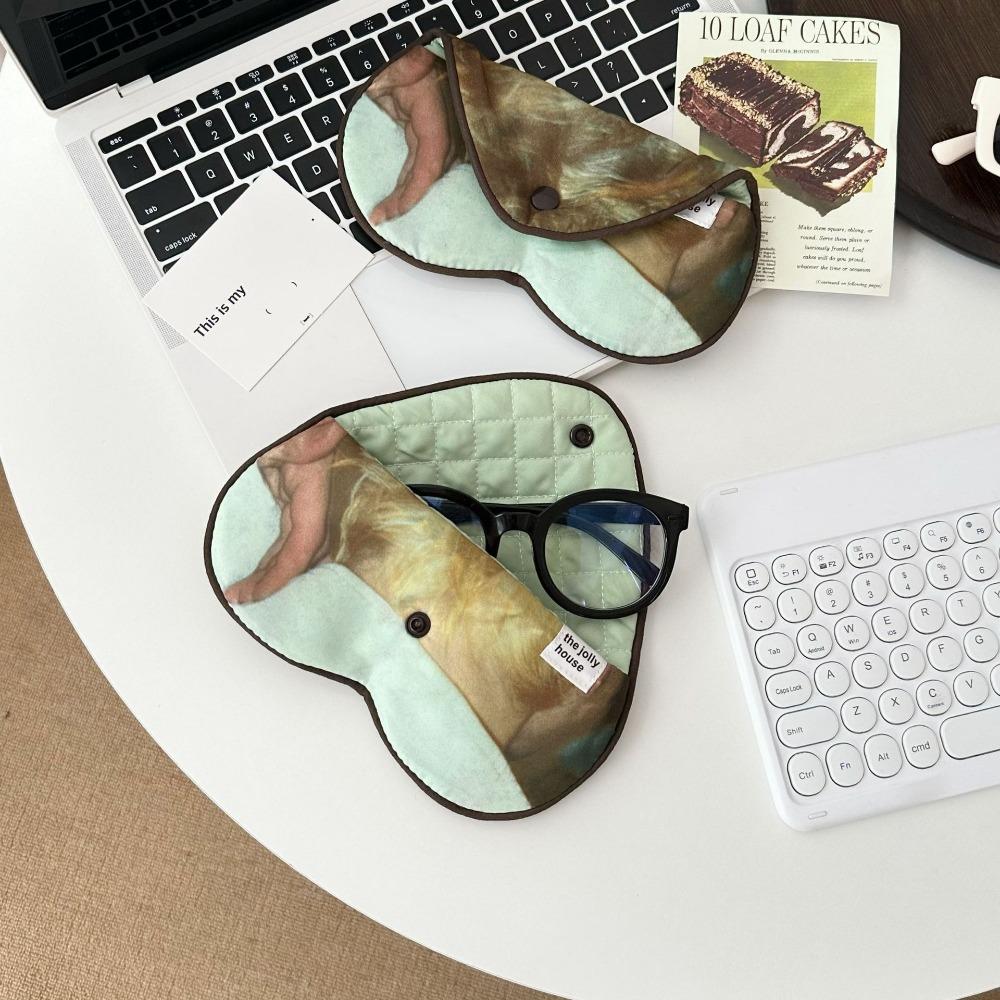

Korean Heart Glasses Storage Bag Green Sunglasses Storage Bag Creative Glasses Storage Bag Outdoor