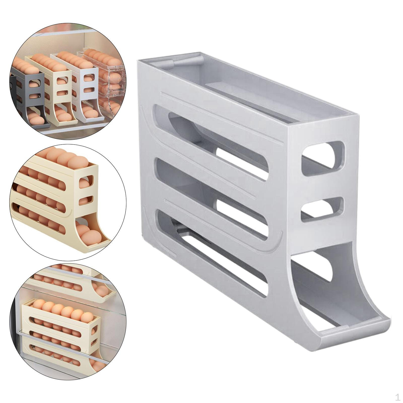 

4-х уровневый лоток для яиц на 30 яиц, автоматический раздатчик для холодильника серый
