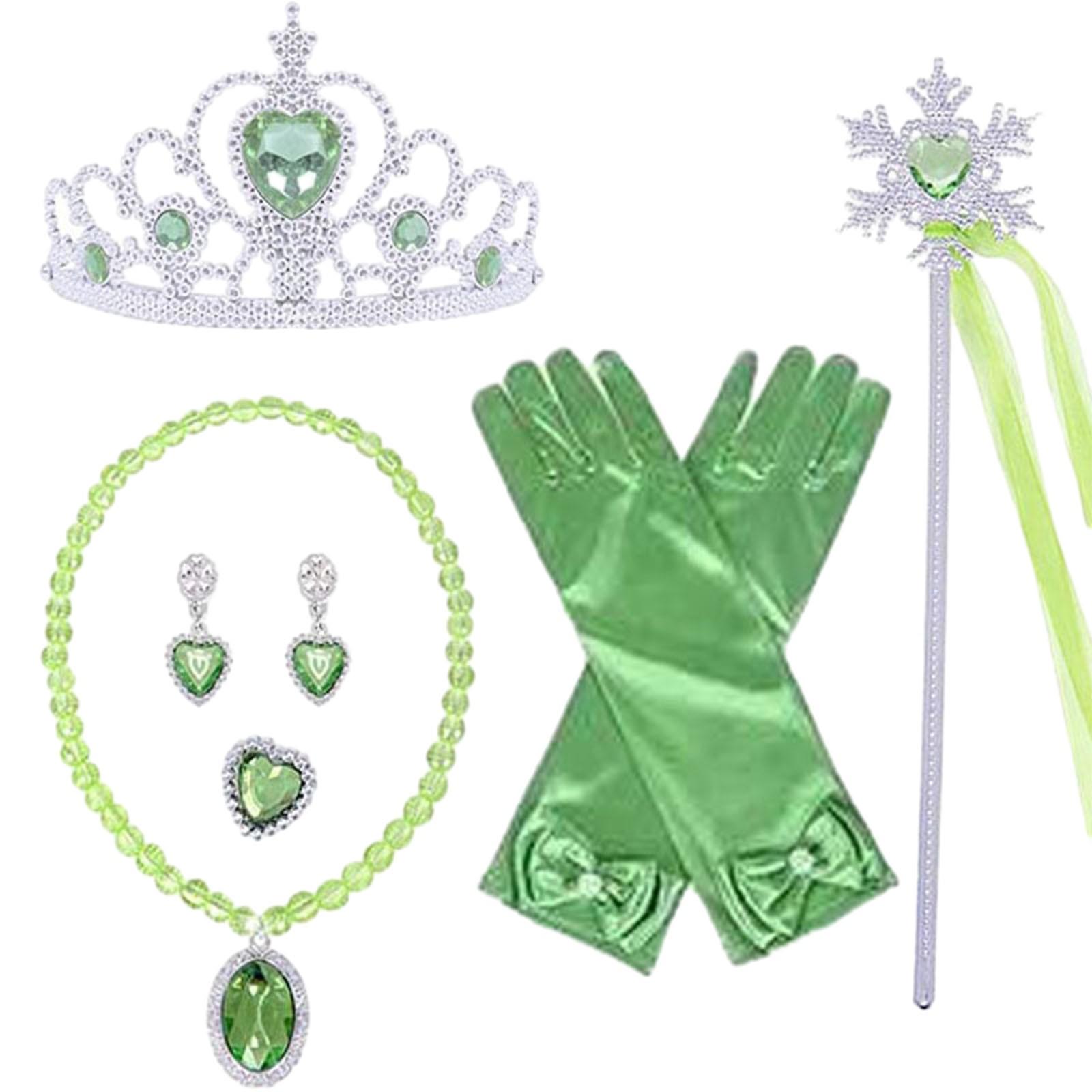 Princess Love Necklace Set Girls Princess Jewelry Children s Peach Heart With Diamond Crown Wand One Size