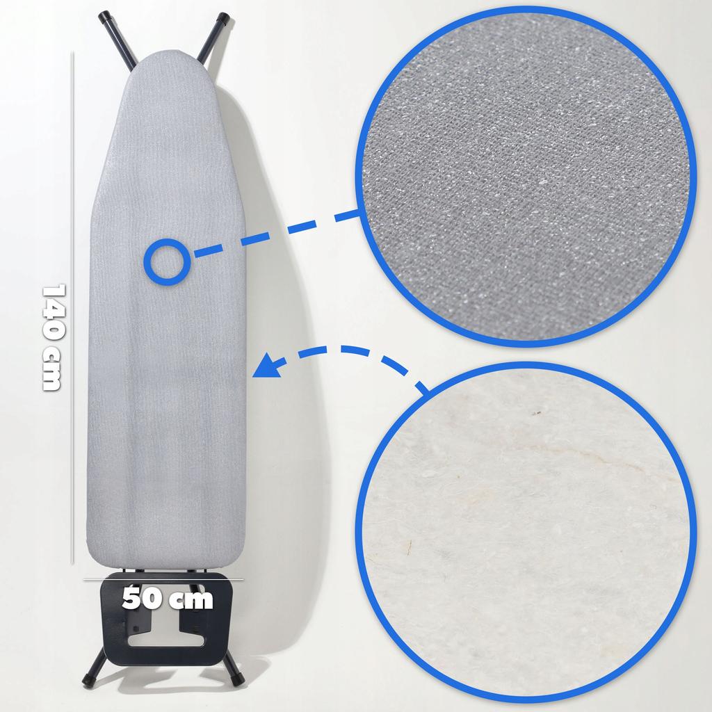 KADAX Pokrowiec Na Deskę Do Prasowania Odporny Bawełna szary