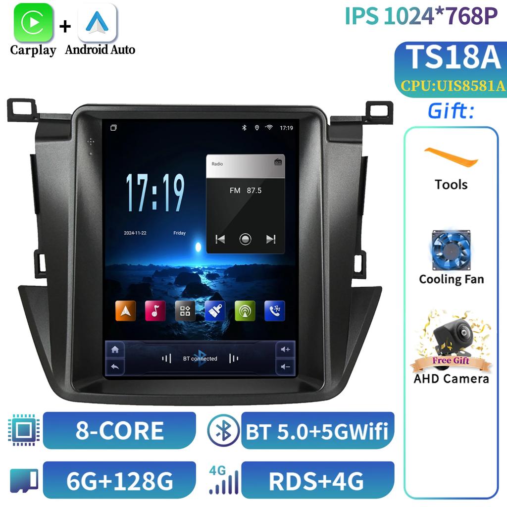 9.7inch Car Radio Multimedia Video GPS For Toyota Rav4 2013-2018 Android  Navigation Car Radio Car play Wireless Screen Stereo G