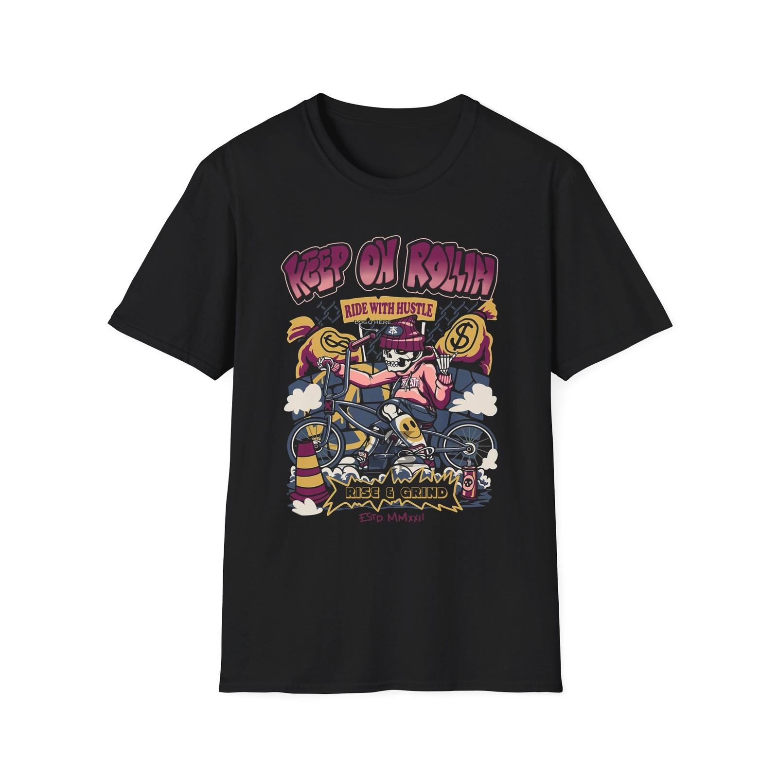 Keep On Rollin Unisex T-Shirt | Fun Graphic Tee for Bikers & Motor S