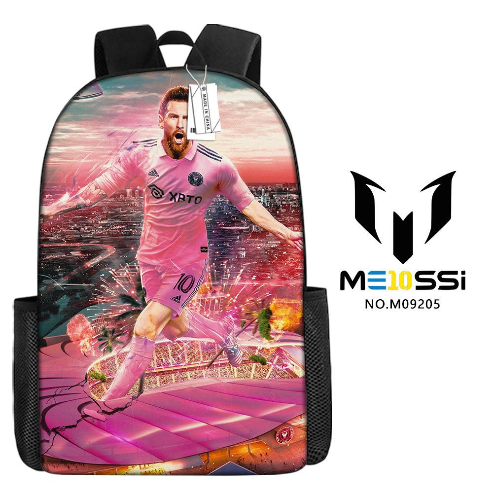 Football Schoolbag Surrounding Primary And Secondary School Students Backpack Miami International Player Backpack Single-Layer Bag