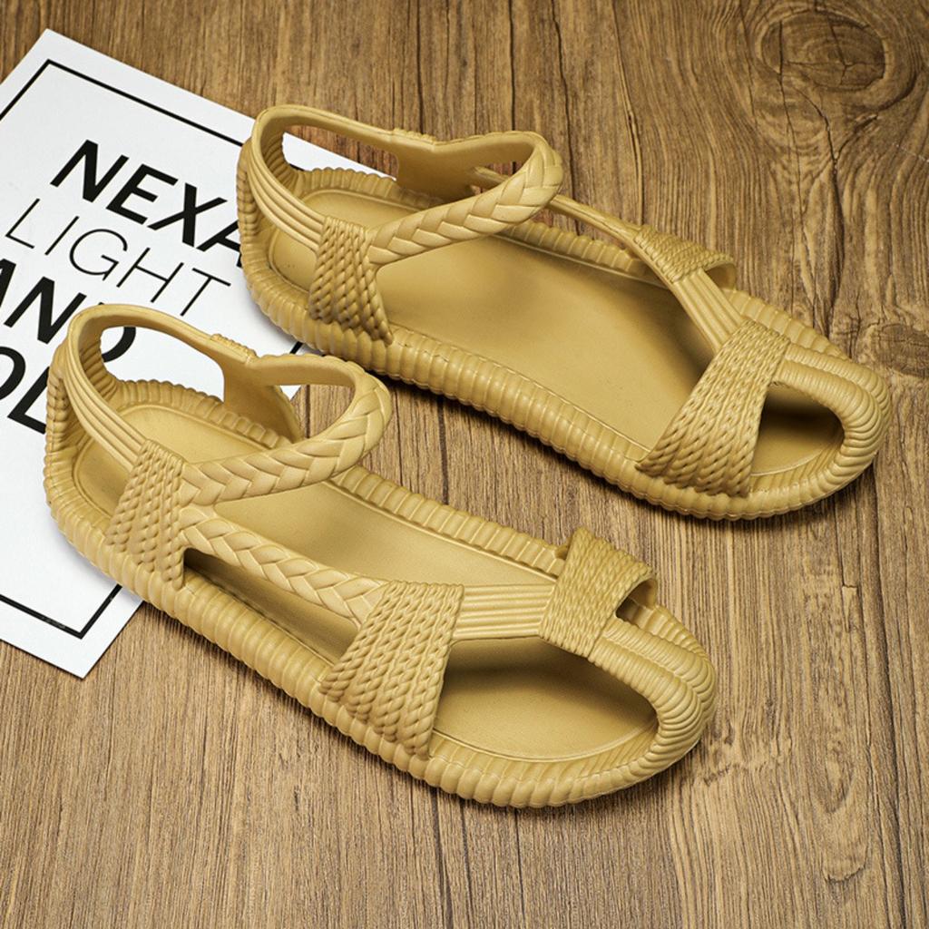 36-47 Paar Sommer Neue Grasschuhe Gewebtes Muster Strandsandalen für Herren, Herrenschuhe in Übergröße