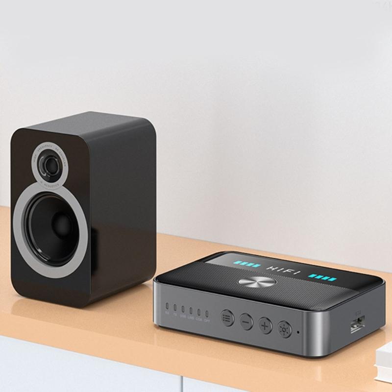 Bluetooth-compatible Adapter with 5.3 Chip, Display, Long Battery Music Receiver for Devices