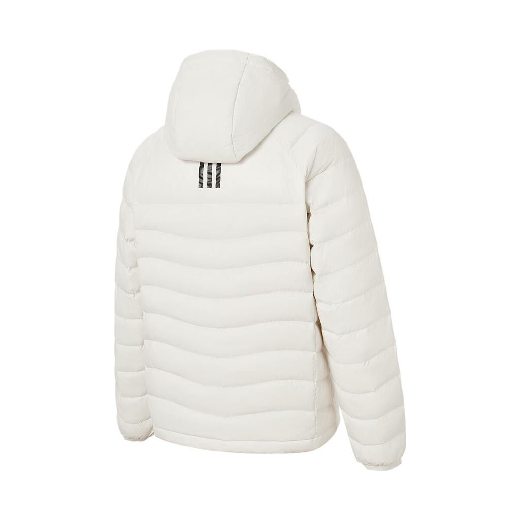 Adidas FW24 Lightweight Hooded Down Jacket Outdoor Training Windproof Warm Short Unisex Jackets Han-Jade-White JW1681