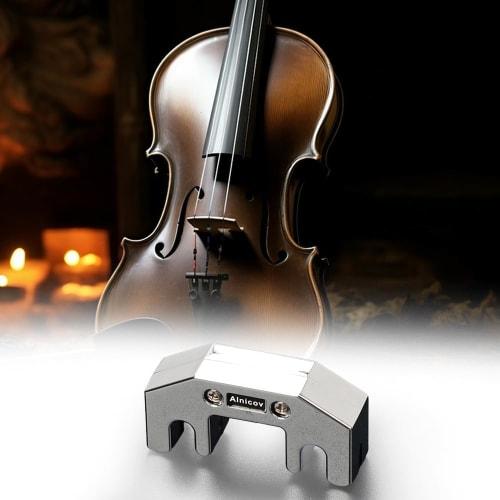 Xtahdge Cello Practice Mute, Metal Silencer, Replacement Part for Cello Musical Instruments, Perfect for Late-Night Cello Practice, Silver