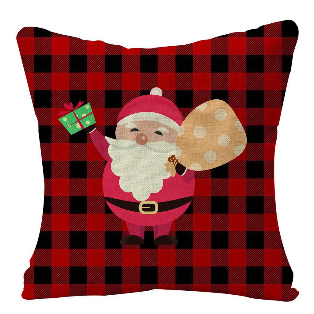 New Christmas Pillow, Linen Waist Pillow Case, Festive Home Sofa Decoration Pillow Cushion Cover