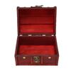 Wooden Storage Box Flip Open Type Vintage Jewelry Organize Case for Earring Coins L Size