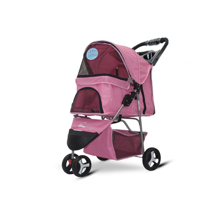 Three-Wheeled Lightweight Pet Stroller for Small and Medium Dogs and Cats, Foldable and Universal Design