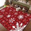 Christmas Snowflake Rug Fireplace Holiday Area Rug for Living Room Bedroom Office Extra Large Non-Slip Washable Winter Throw Rug