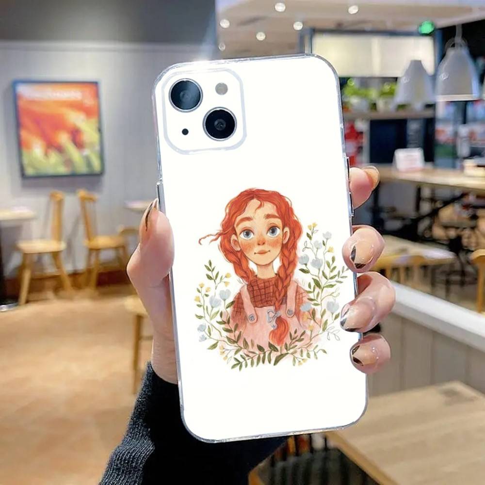 A-Anne with an E Phone Case For iPhone 16,15,14,13,12,11 Pro,Max,Plus,X,XS,XR,SE,Mini Transparent Silicone Soft iPhone15plus