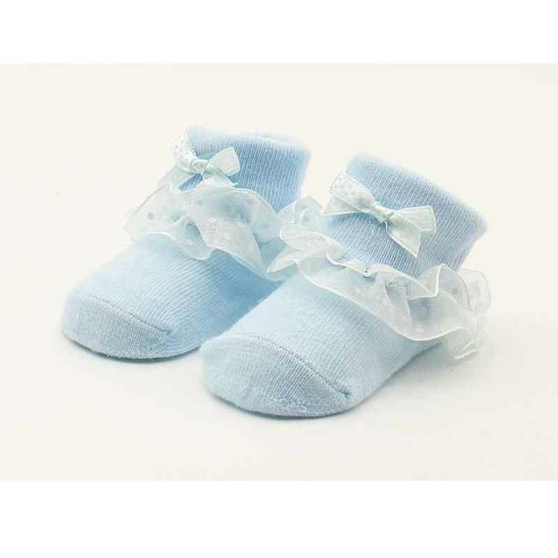 Infant Baby Girl Lace Ruffle Frilly Ankle Socks Sweet Princess Soft Cotton Socks