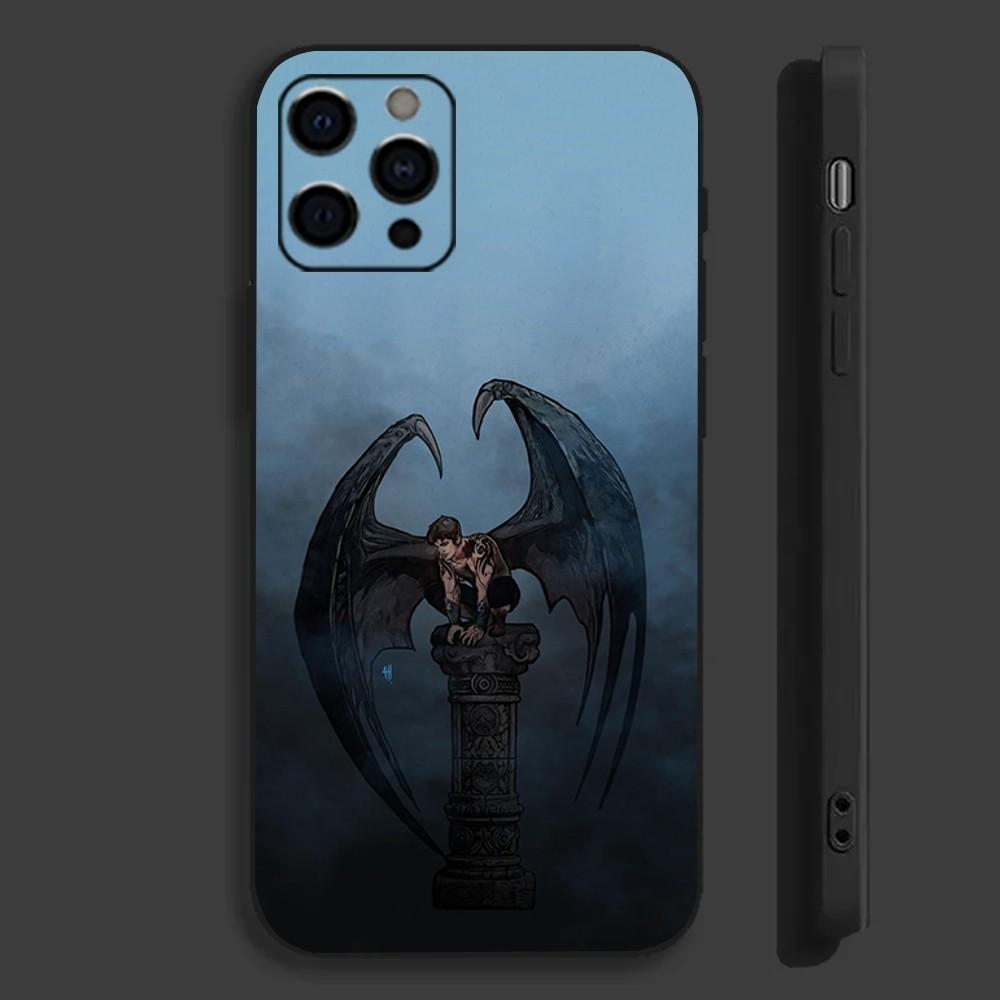 Acotar Court M-Mist und Fury Handyhülle Für Apple iPhone 15,14,13,12,11,Pro,X,XS,Max,XR,Plus,Mini Weiche Schwarze Hülle