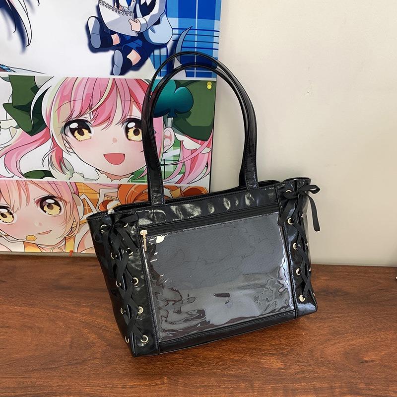 Today's popular ribbon large-capacity bow transparent baby bag pain bag