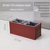 20ft Container Model Pen Holder & Business Card Box with Customizable Patterns/Text - Plastic Ornament