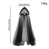Hooded Mesh Witch Death Cloak Vampire Cape