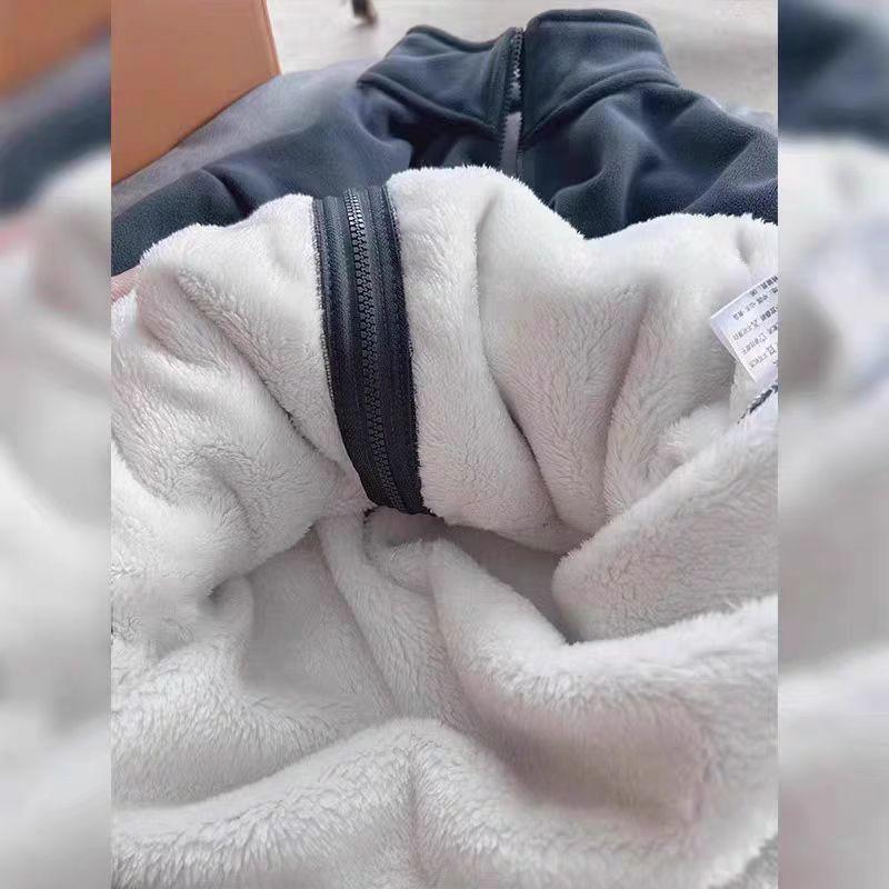 Women's Oversized Fleece-Lined Sweatshirt Jacket - New Winter Style, Lamb Fleece, Trendy Cardigan Top