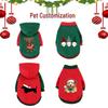 Autumn/Winter Christmas Color Block Pet Hoodie - Custom Graphic Dog & Cat Pullover