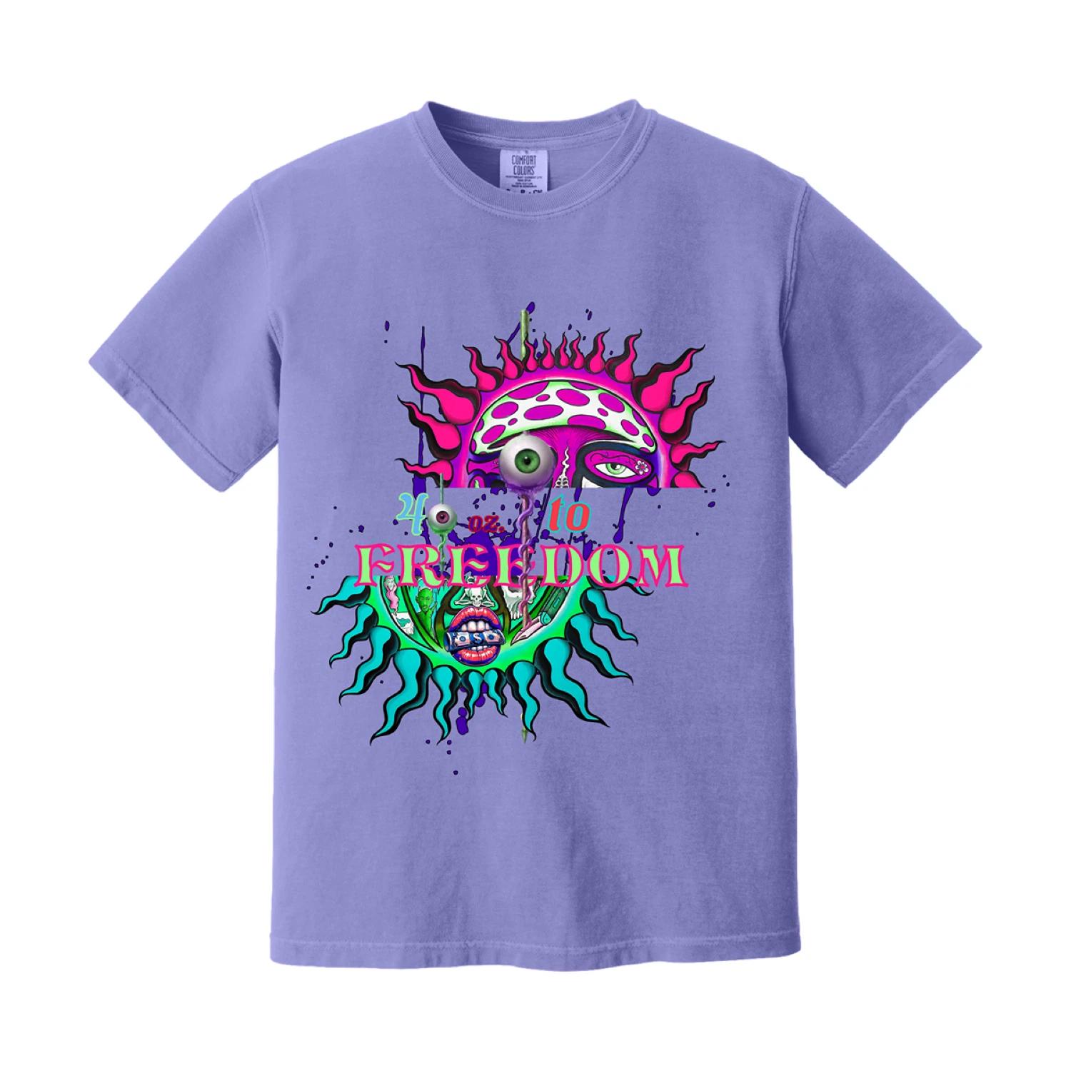 

Sublime 40oz. to Freedom Psychedelic Sun Neversoft Eye Parody 90s Alt Rock Tee 100