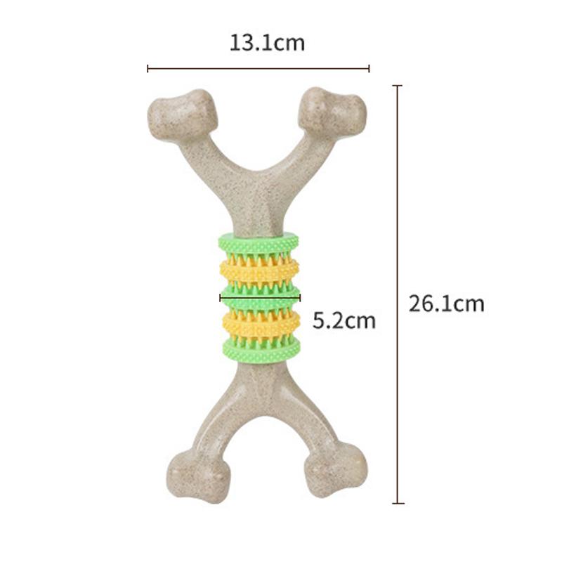 Durable Indestructible Dog Chew Toy Bone Shaped Teeth Grinding Stick for Medium & Large Dogs Indoor Interactive Dental Chew Toy