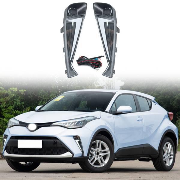 

2-Piece Daytime Running Light Strip with Turn Signal for 2021-2023 Toyota C-HR, Three-Color Guide none