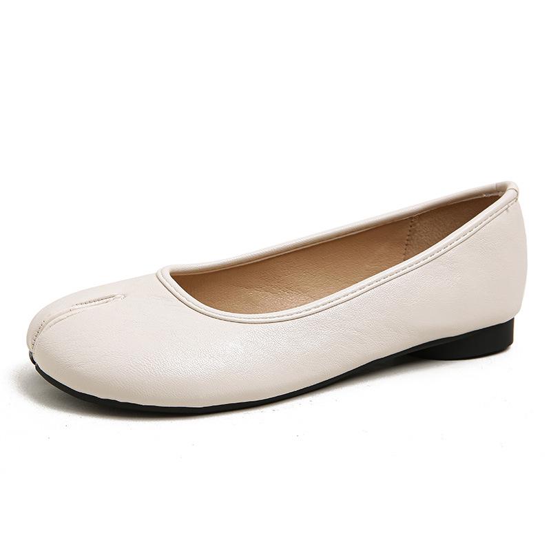 Women's Summer Pigskin Split-Toe Ballet Flats